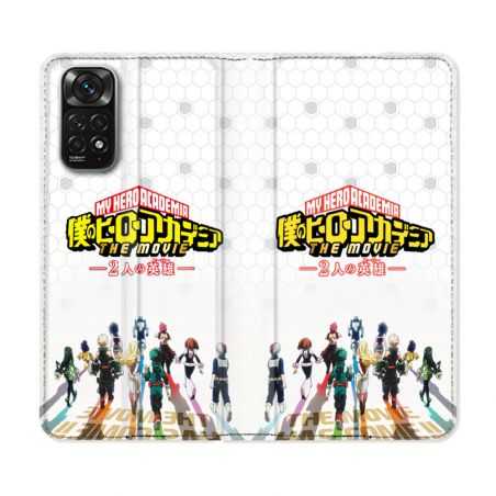 Housse Cuir Portefeuille Pour Xiaomi Redmi Note 11 / 11S Manga My Hero Academia Blanc