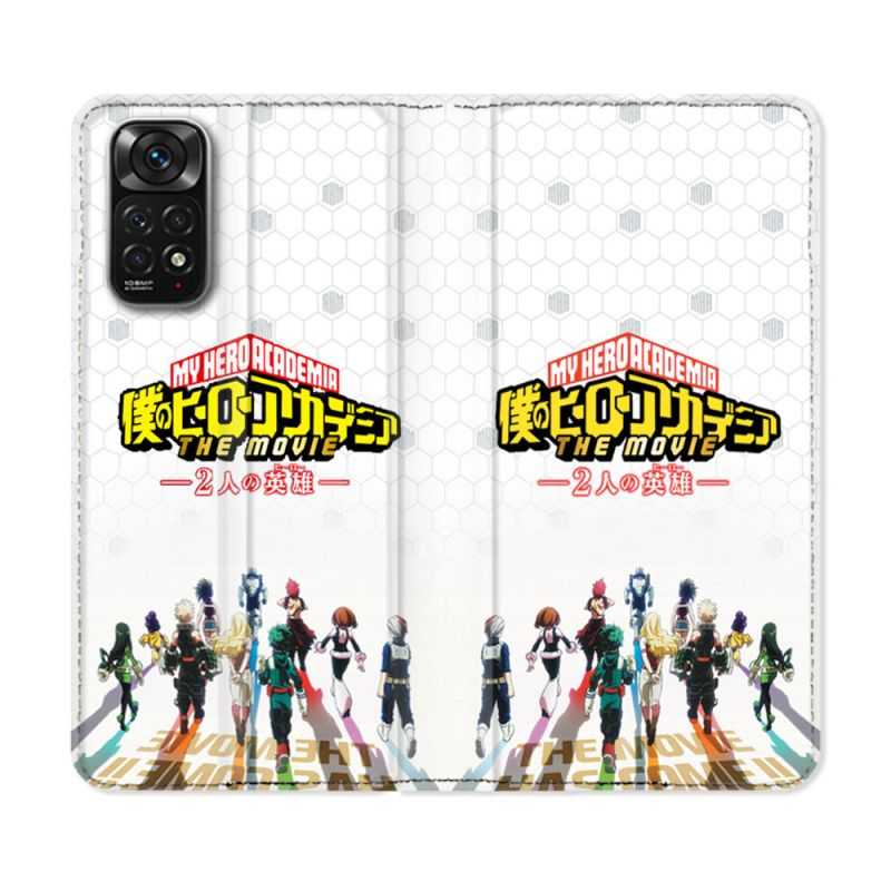 Housse Cuir Portefeuille Pour Xiaomi Redmi Note 11 / 11S Manga My Hero Academia Blanc