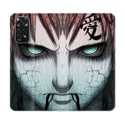 Housse Cuir Portefeuille Pour Xiaomi Redmi Note 11 / 11S Manga Naruto Gaara