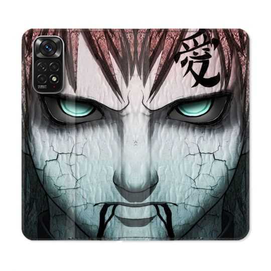 Housse Cuir Portefeuille Pour Xiaomi Redmi Note 11 / 11S Manga Naruto Gaara