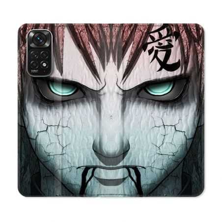 Housse Cuir Portefeuille Pour Xiaomi Redmi Note 11 / 11S Manga Naruto Gaara
