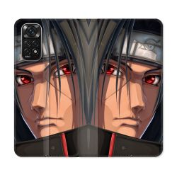 Housse Cuir Portefeuille Pour Xiaomi Redmi Note 11 / 11S Manga Naruto Itachi Visage