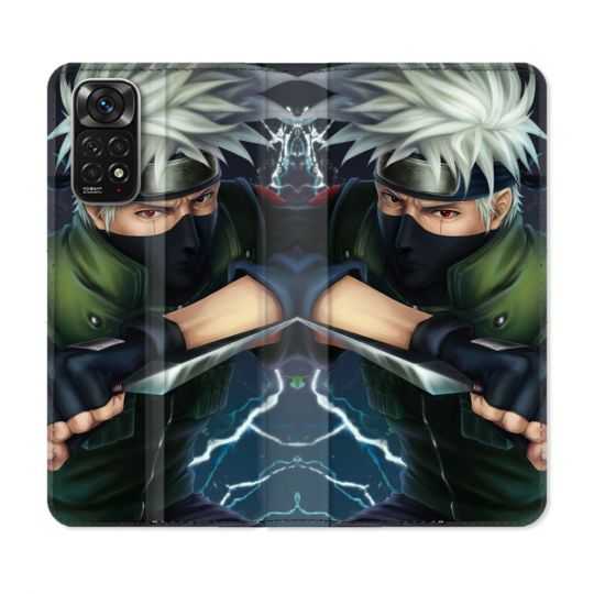 Housse Cuir Portefeuille Pour Xiaomi Redmi Note 11 / 11S Manga Naruto Kakashi