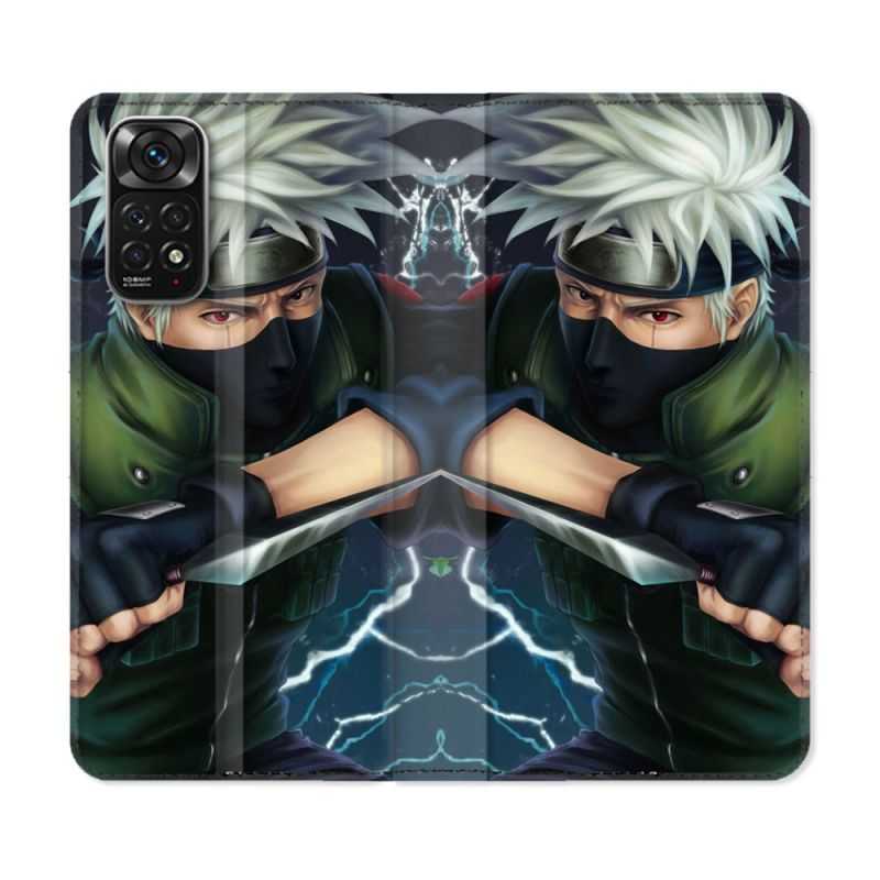 Housse Cuir Portefeuille Pour Xiaomi Redmi Note 11 / 11S Manga Naruto Kakashi