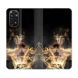 Housse Cuir Portefeuille Pour Xiaomi Redmi Note 11 / 11S Manga One Piece Ace Noir