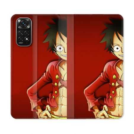 Housse Cuir Portefeuille Pour Xiaomi Redmi Note 11 / 11S Manga One Piece Luffy