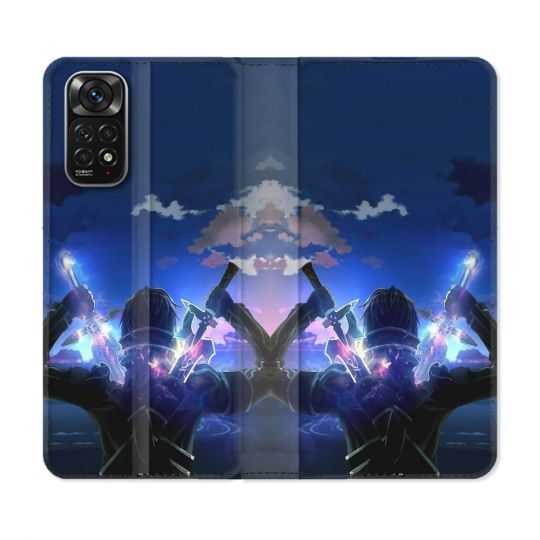 Housse Cuir Portefeuille Pour Xiaomi Redmi Note 11 / 11S Manga SAO sword Art Online Epee