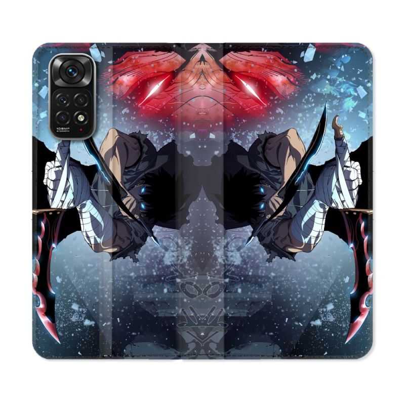 Housse Cuir Portefeuille Pour Xiaomi Redmi Note 11 / 11S Manga Solo Leveling Sung Epee