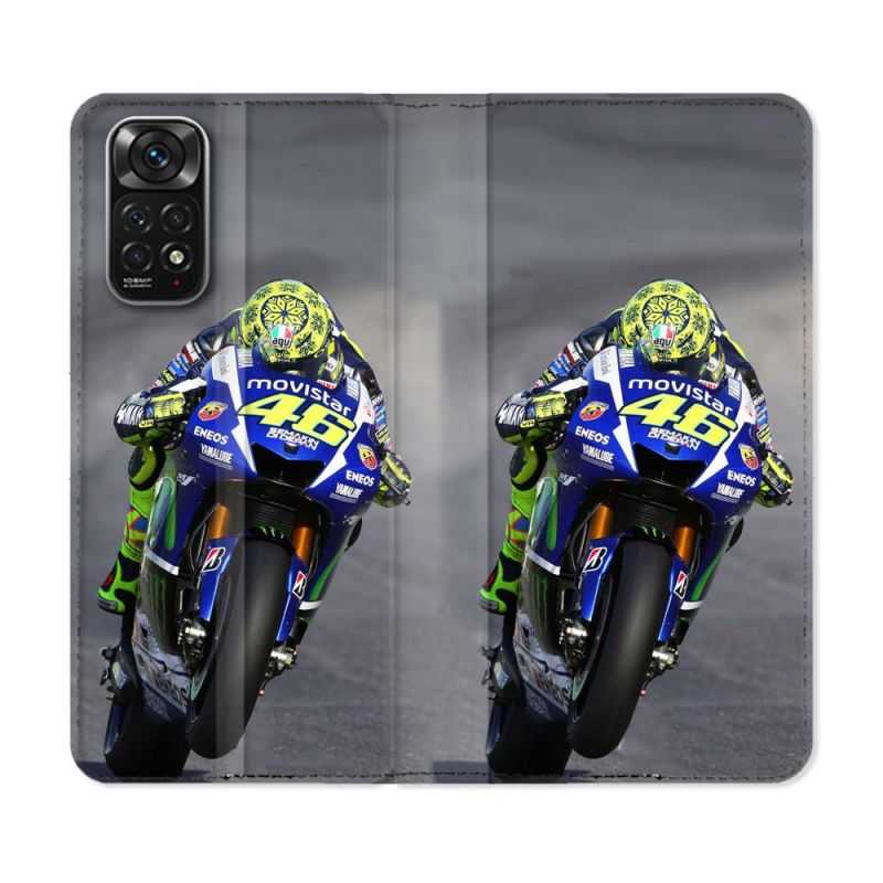 Housse Cuir Portefeuille Pour Xiaomi Redmi Note 11 / 11S Moto Course GP Wheeling 46