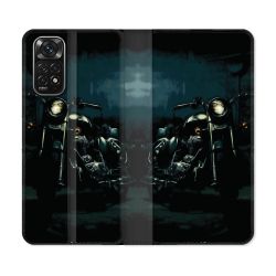 Housse Cuir Portefeuille Pour Xiaomi Redmi Note 11 / 11S Moto Harley Vintage