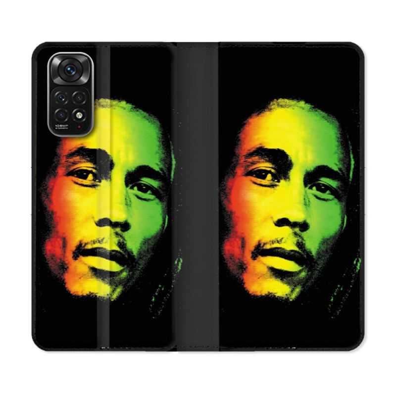 Housse Cuir Portefeuille Pour Xiaomi Redmi Note 11 / 11S Musique Bob Marley 2
