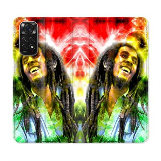Housse Cuir Portefeuille Pour Xiaomi Redmi Note 11 / 11S Musique Bob Marley Color