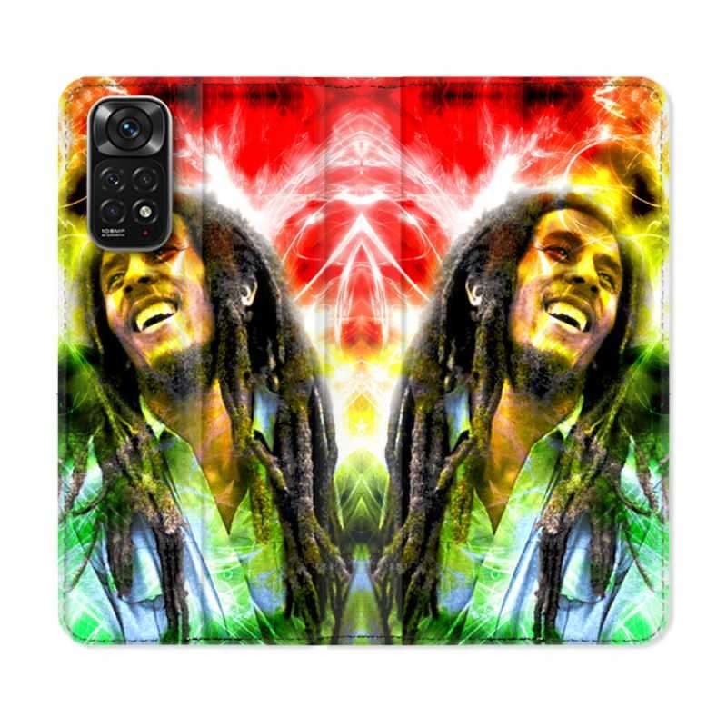 Housse Cuir Portefeuille Pour Xiaomi Redmi Note 11 / 11S Musique Bob Marley Color