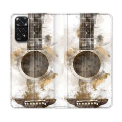 Housse Cuir Portefeuille Pour Xiaomi Redmi Note 11 / 11S Musique Guitare Tag