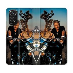 Housse Cuir Portefeuille Pour Xiaomi Redmi Note 11 / 11S Musique Johnny Hallyday Moto