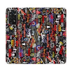 Housse Cuir Portefeuille Pour Xiaomi Redmi Note 11 / 11S Musique Rock Groupe