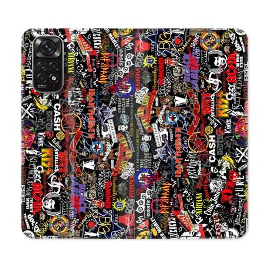 Housse Cuir Portefeuille Pour Xiaomi Redmi Note 11 / 11S Musique Rock Groupe