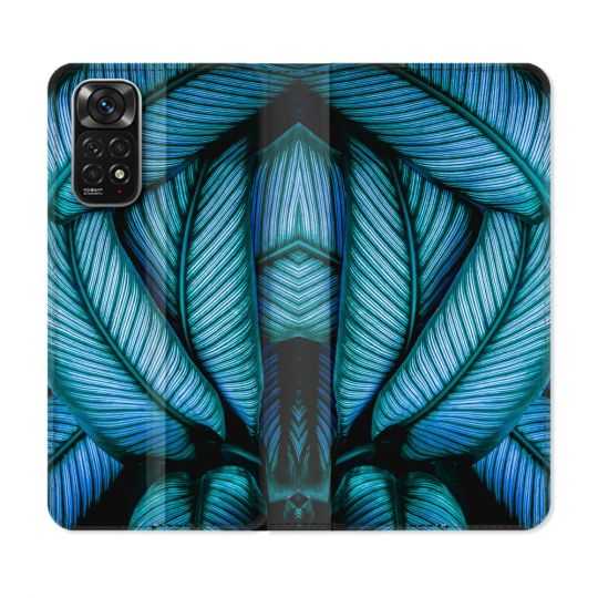 Housse Cuir Portefeuille Pour Xiaomi Redmi Note 11 / 11S Nature Feuille Palmier