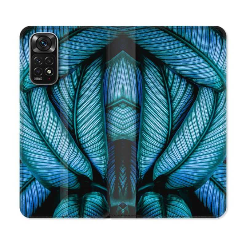 Housse Cuir Portefeuille Pour Xiaomi Redmi Note 11 / 11S Nature Feuille Palmier