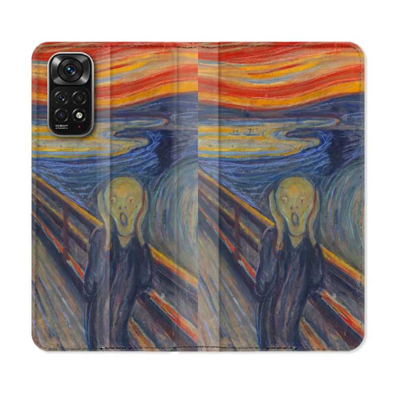 Housse Cuir Portefeuille Pour Xiaomi Redmi Note 11 / 11S Peinture Le Cri