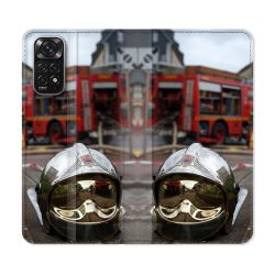Housse Cuir Portefeuille Pour Xiaomi Redmi Note 11 / 11S Pompier Casque Camion