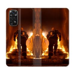 Housse Cuir Portefeuille Pour Xiaomi Redmi Note 11 / 11S Pompier Escalier
