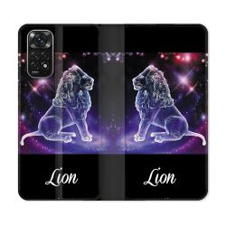 Housse Cuir Portefeuille Pour Xiaomi Redmi Note 11 / 11S Signe Zodiaque 2 Lion