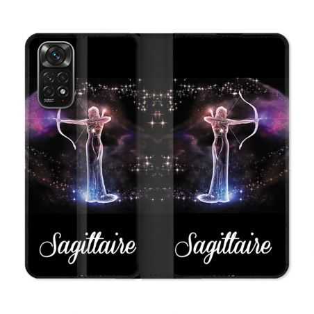 Housse Cuir Portefeuille Pour Xiaomi Redmi Note 11 / 11S Signe Zodiaque 2 Sagittaire