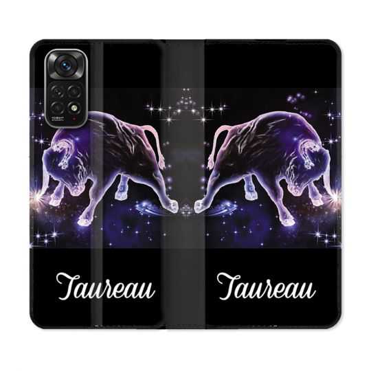 Housse Cuir Portefeuille Pour Xiaomi Redmi Note 11 / 11S Signe Zodiaque 2 Taureau