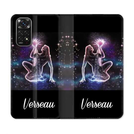 Housse Cuir Portefeuille Pour Xiaomi Redmi Note 11 / 11S Signe Zodiaque 2 Verseau