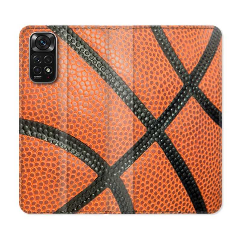 Housse Cuir Portefeuille Pour Xiaomi Redmi Note 11 / 11S Sport Ballon Basket