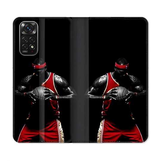 Housse Cuir Portefeuille Pour Xiaomi Redmi Note 11 / 11S Sport Basketeur