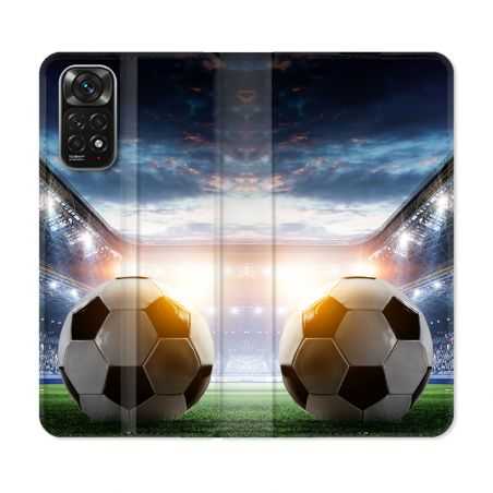 Housse Cuir Portefeuille Pour Xiaomi Redmi Note 11 / 11S Sport Football Stade