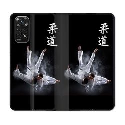 Housse Cuir Portefeuille Pour Xiaomi Redmi Note 11 / 11S Sport Judo Noir