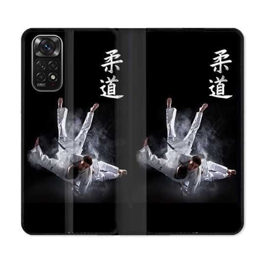 Housse Cuir Portefeuille Pour Xiaomi Redmi Note 11 / 11S Sport Judo Noir