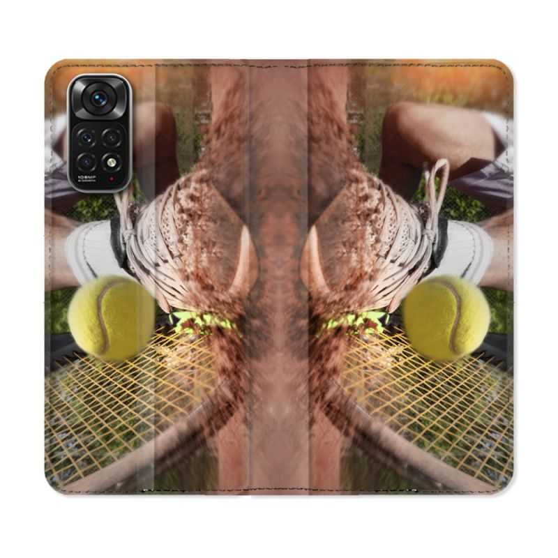 Housse Cuir Portefeuille Pour Xiaomi Redmi Note 11 / 11S Sport Tennis Glissade