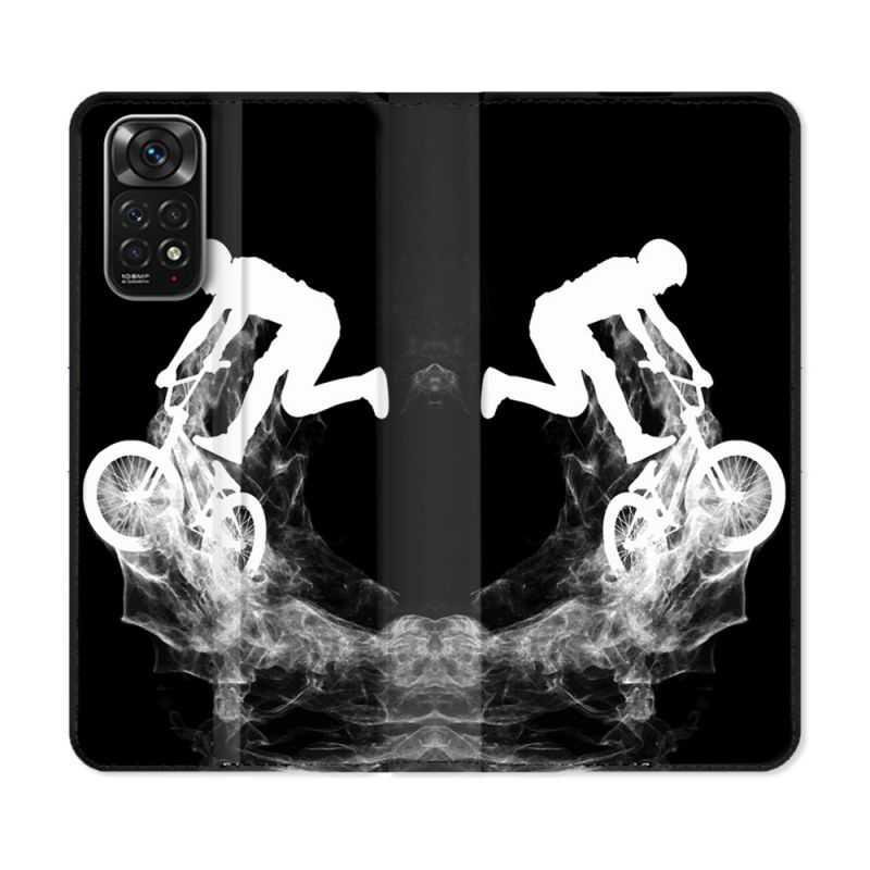 Housse Cuir Portefeuille Pour Xiaomi Redmi Note 11 / 11S Sport VTT Noir