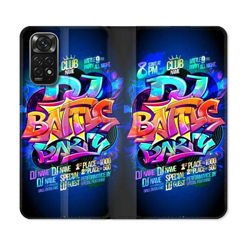 Housse Cuir Portefeuille Pour Xiaomi Redmi Note 11 / 11S Street Art Rap