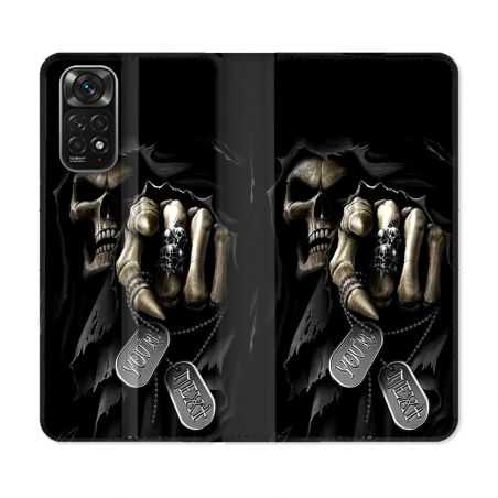 Housse Cuir Portefeuille Pour Xiaomi Redmi Note 11 / 11S Tete de Mort Your Next