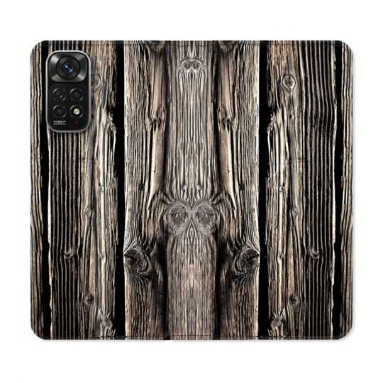 Housse Cuir Portefeuille Pour Xiaomi Redmi Note 11 / 11S Texture Bois