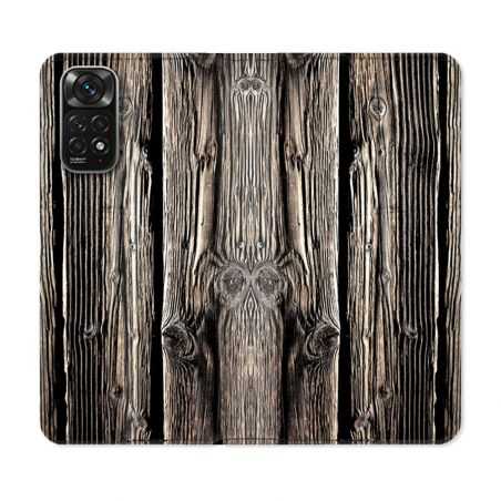 Housse Cuir Portefeuille Pour Xiaomi Redmi Note 11 / 11S Texture Bois