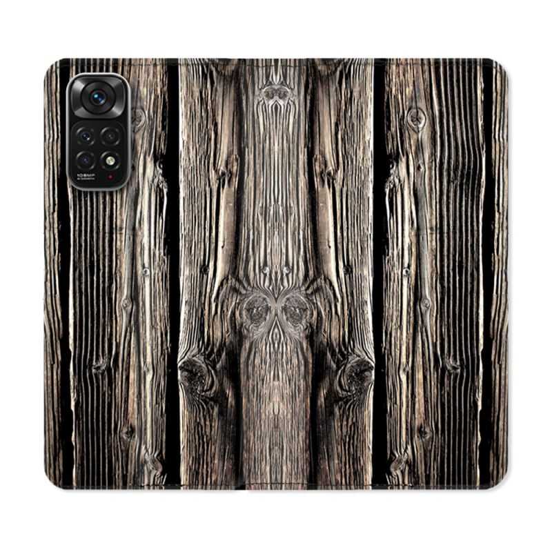 Housse Cuir Portefeuille Pour Xiaomi Redmi Note 11 / 11S Texture Bois
