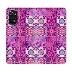 Housse Cuir Portefeuille Pour Xiaomi Redmi Note 11 / 11S Texture Carreau Ciment Violet