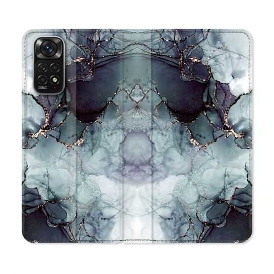 Housse Cuir Portefeuille Pour Xiaomi Redmi Note 11 / 11S Texture Marbre Gris