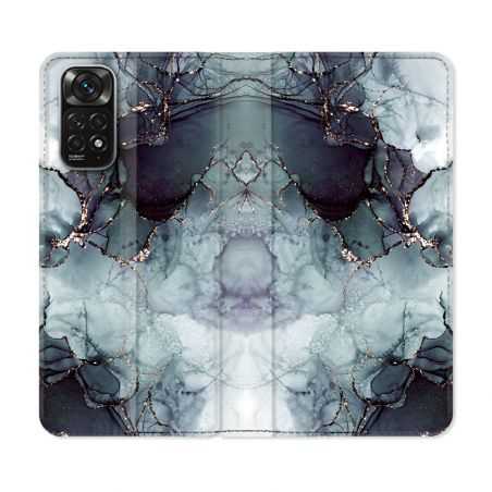 Housse Cuir Portefeuille Pour Xiaomi Redmi Note 11 / 11S Texture Marbre Gris