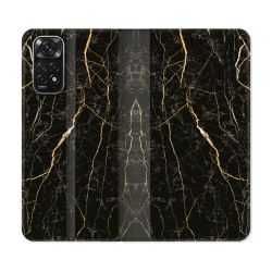 Housse Cuir Portefeuille Pour Xiaomi Redmi Note 11 / 11S Texture Marbre Noir