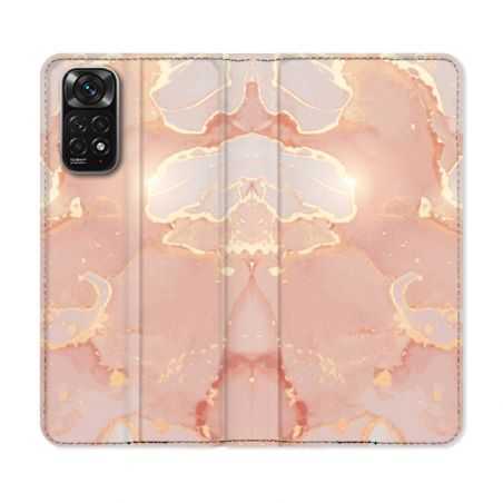 Housse Cuir Portefeuille Pour Xiaomi Redmi Note 11 / 11S Texture Marbre Rose