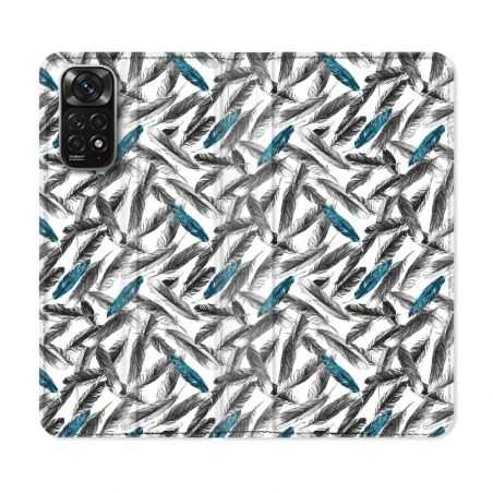 Housse Cuir Portefeuille Pour Xiaomi Redmi Note 11 / 11S Texture Plume Canard