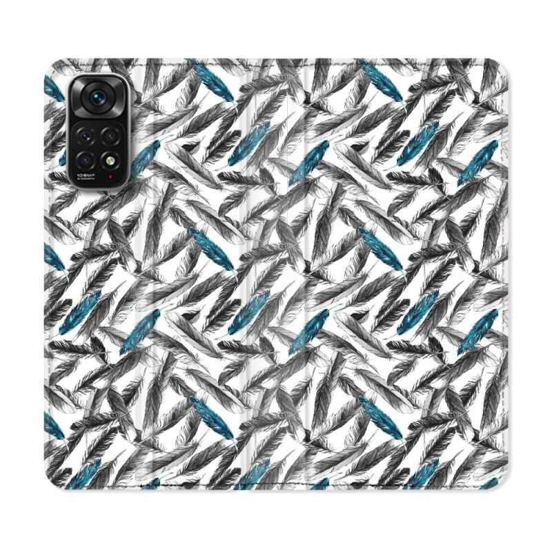 Housse Cuir Portefeuille Pour Xiaomi Redmi Note 11 / 11S Texture Plume Canard