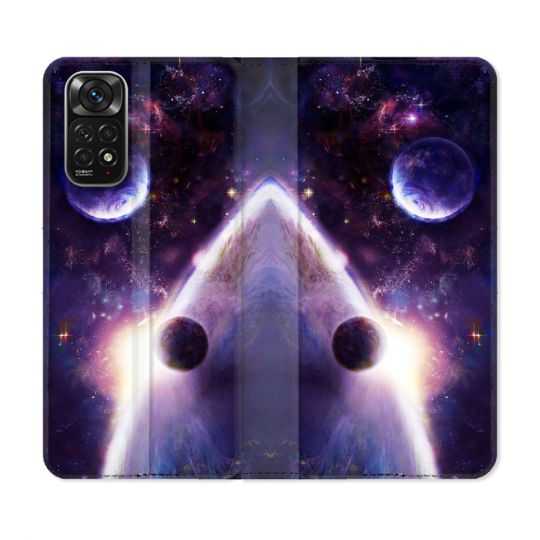 Housse Cuir Portefeuille Pour Xiaomi Redmi Note 11 / 11S Univers Planete Stellaire